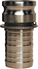Dixon Valve & Coupling - 1-1/2" Stainless Steel Cam & Groove Suction & Discharge Hose Male Adapter Hose Shank - Part E, 250 Max psi - USA Tool & Supply