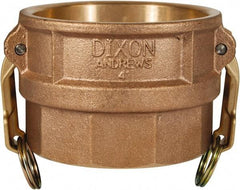 Dixon Valve & Coupling - 1-1/4" Brass Cam & Groove Suction & Discharge Hose Female Coupler Female NPT Thread - Part D, 1-1/4" Thread, 250 Max psi - USA Tool & Supply