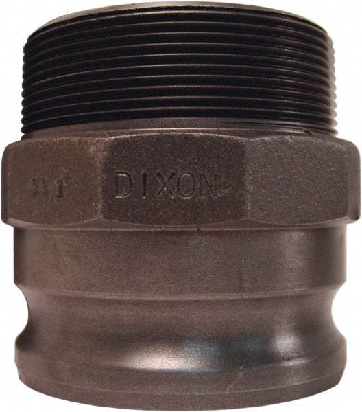Dixon Valve & Coupling - 3" Malleable Iron Cam & Groove Suction & Discharge Hose Male Adapter Male NPT Thread - Part F, 3" Thread, 125 Max psi - USA Tool & Supply