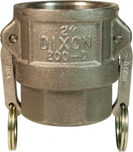 Dixon Valve & Coupling - 2" Malleable Iron Cam & Groove Suction & Discharge Hose Female Coupler Female NPT Thread - Part D, 2" Thread, 250 Max psi - USA Tool & Supply