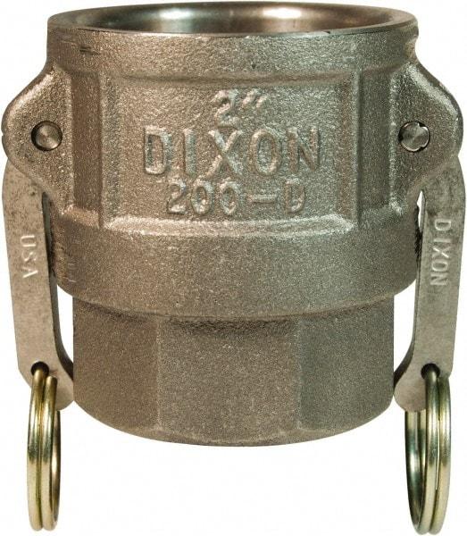 Dixon Valve & Coupling - 4" Ductile Iron Cam & Groove Suction & Discharge Hose Female Coupler Female NPT Thread - Part D, 4" Thread, 100 Max psi - USA Tool & Supply