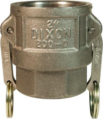 Dixon Valve & Coupling - 4" Ductile Iron Cam & Groove Suction & Discharge Hose Female Coupler Female NPT Thread - Part D, 4" Thread, 100 Max psi - USA Tool & Supply