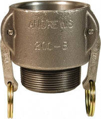 Dixon Valve & Coupling - 1-1/2" Ductile Iron Cam & Groove Suction & Discharge Hose Female Coupler Male NPT Thread - Part B, 1-1/2" Thread, 250 Max psi - USA Tool & Supply