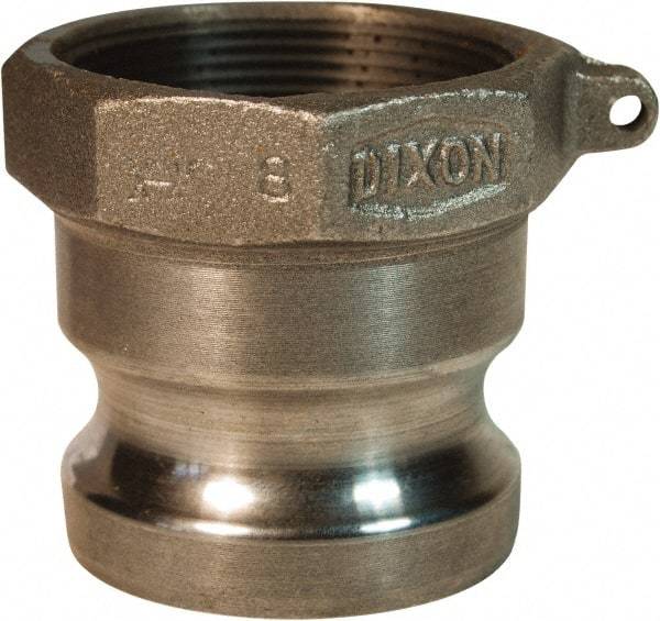 Dixon Valve & Coupling - 4" Malleable Iron Cam & Groove Suction & Discharge Hose Male Adapter Female NPT Thread - Part A, 4" Thread, 100 Max psi - USA Tool & Supply