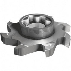 Iscar - SD D Grade IC908 Carbide T-Slot Milling Tip Insert - TiAlN Finish, 1-1/4" Cutting Diam, 0.008" Cnr Rad - USA Tool & Supply