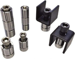 Mitee-Bite - 0.0625 to 0.03" Expansion Diam, 2,500 Lb Holding Force, 5/16-18 Mounting Screw, Stainless Steel ID Expansion Clamp - 1/16" Flange Diam, 1/16" Flange Thickness, 1/2" Mount Hole Diam, 1 Mount Hole, 1-7/8" Overall Height - USA Tool & Supply