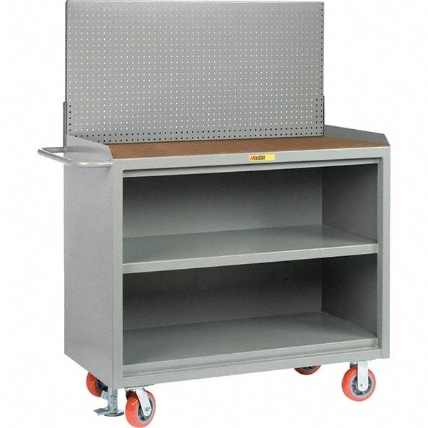 Little Giant - 3,600 Lb Capacity Mobile Service Bench - 41" Wide x 24" Deep x 43" High, Steel, Gray - USA Tool & Supply