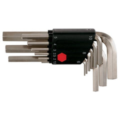 1.5-10.0 9PC HEX L-KEY SHORT ARM MET - USA Tool & Supply