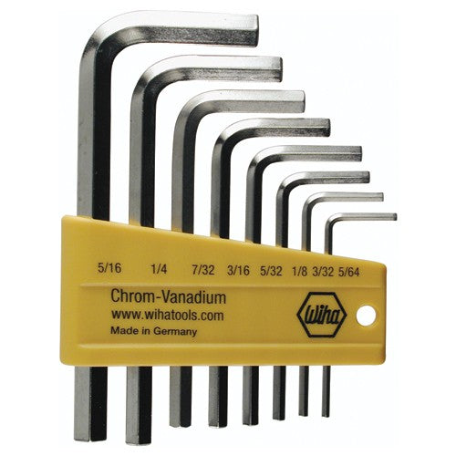 8PC SET IN HEX L-KEY SHORT ARM NICK - USA Tool & Supply