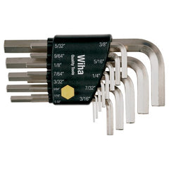 13PC SET IN HEX L-KEY SHORT ARM NICK - USA Tool & Supply