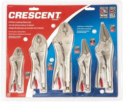 Crescent - 5 Piece Locking Plier Set - USA Tool & Supply