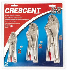 Crescent - 3 Piece Locking Plier Set - USA Tool & Supply