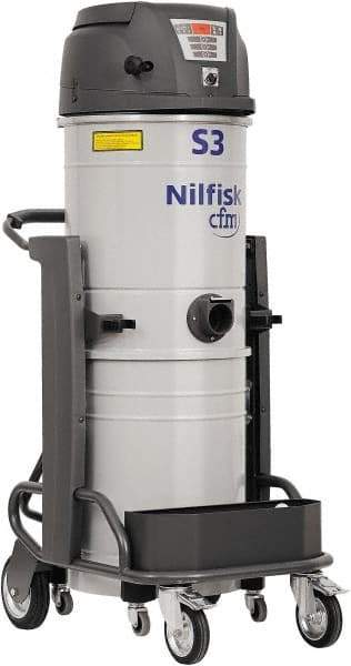 Nilfisk - 13 Gal, Painted Steel Tank, Dry, HEPA Vacuum Cleaner - 15.8 Amps - USA Tool & Supply