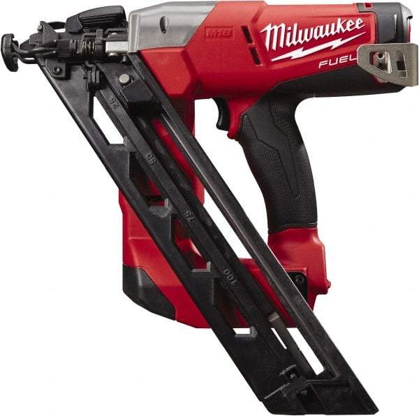 Milwaukee Tool - Cordless Finish Nailer - 15 Gauge Nail Diam, 1-1/4 to 2-1/2" Long Nail, Batteries Not Included - USA Tool & Supply