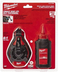 Milwaukee Tool - 100' Long Chalk Reel, Chalk, Line Level - USA Tool & Supply