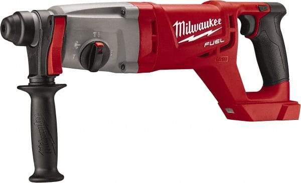 Milwaukee Tool - 18 Volt 1" SDS Plus Chuck Cordless Rotary Hammer - 0 to 4,400 BPM, 0 to 1,500 RPM, Reversible - USA Tool & Supply