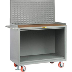 Little Giant - 3,600 Lb Capacity Mobile Service Bench - 53" Wide x 24" Deep x 43" High, Steel, Gray - USA Tool & Supply