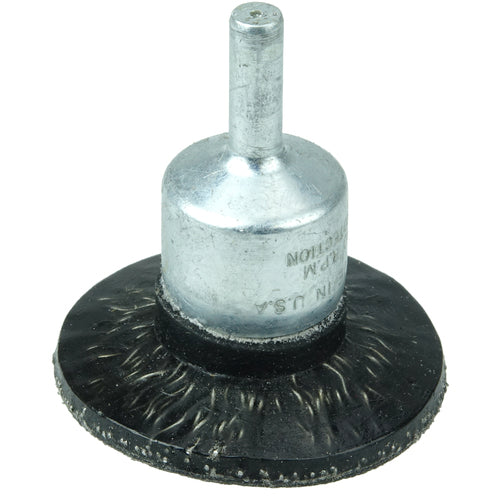 1-3/4″ Polyflex Encapsulated Circular Flared Crimped Wire End Brush, .020″ Steel Fill - USA Tool & Supply