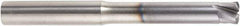 Niagara Cutter - 3/8", 4 Flute, Single End, Solid Carbide, 0.0432" Corner Radius End Mill - 3" OAL, 0° Helix, 0.46mm LOC, 1-1/8" Extended Reach - USA Tool & Supply