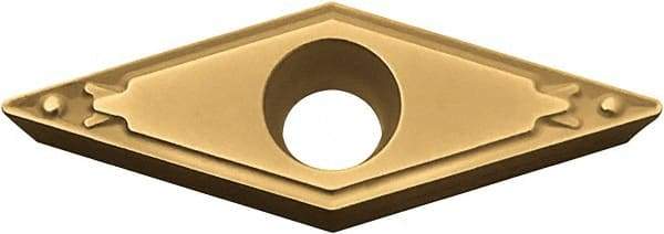 Kyocera - VCMT1.51.51 HQ Grade CA510 Carbide Turning Insert - TiCN/Al2O3/TiN Finish, 35° Diamond, 3/16" Inscr Circle, 3/32" Thick, 1/64" Corner Radius - USA Tool & Supply