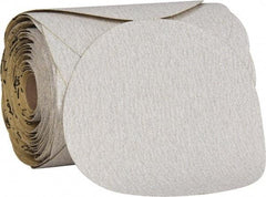 Superior Abrasives - 6" Diam, 80 Grit Aluminum Oxide Adhesive PSA Disc - Medium, Gold, Paper Backing, Flexible - USA Tool & Supply