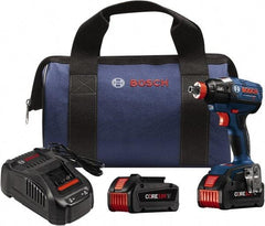 Bosch - 18 Volt, 1/4" Drive, 1,650 In/Lb Torque, Cordless Impact Driver - 2800 RPM, 2 Lithium-Ion Batteries Included - USA Tool & Supply