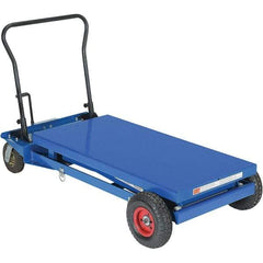 Vestil - 1,000 Lb Capacity Hydraulic Scissor Lift - 13" to 46" Lift Height, 48" Platform Length x 24" Platform Width - USA Tool & Supply