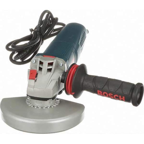 Bosch - 6" Wheel Diam, 9,300 RPM, Corded Angle & Disc Grinder - 5/8-11 Spindle, 120 Volts, 13 Amps - USA Tool & Supply