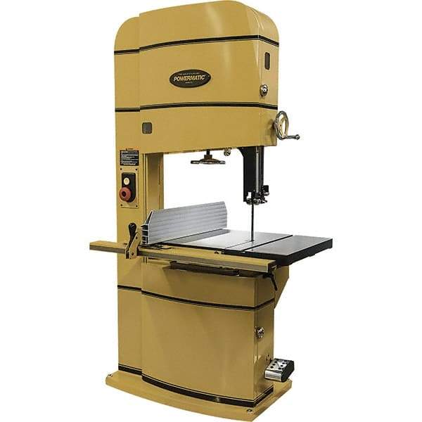 Powermatic - 24" Throat Capacity, Step Pulley Vertical Bandsaw - 2,500/4,800 SFPM, 5 hp, Three Phase - USA Tool & Supply