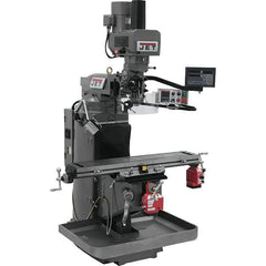 Jet - 9" Table Width x 49" Table Length, Electronic Variable Speed Control, 3 Phase Knee Milling Machine - 3 hp - USA Tool & Supply