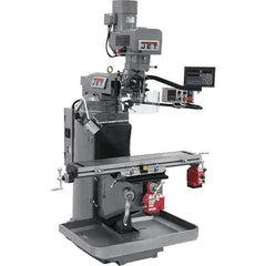 Jet - 9" Table Width x 49" Table Length, Electronic Variable Speed Control, 3 Phase Knee Milling Machine - 3 hp - USA Tool & Supply