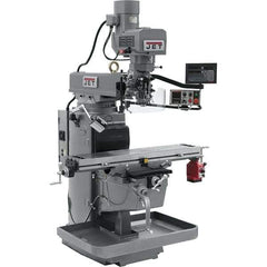 Jet - 10" Table Width x 50" Table Length, Electronic Variable Speed Control, 3 Phase Knee Milling Machine - 3 hp - USA Tool & Supply