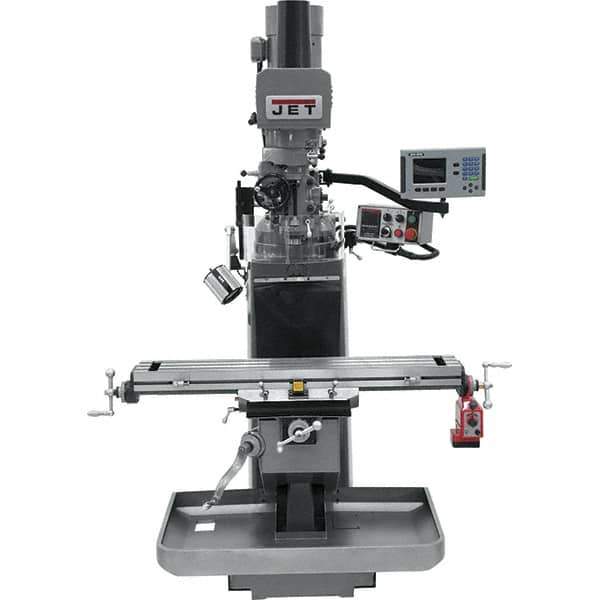 Jet - 9" Table Width x 49" Table Length, Electronic Variable Speed Control, 3 Phase Knee Milling Machine - 3 hp - USA Tool & Supply