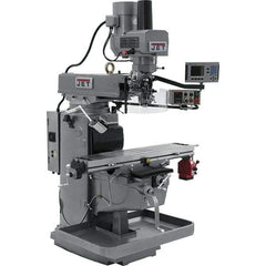 Jet - 10" Table Width x 50" Table Length, Electronic Variable Speed Control, 3 Phase Knee Milling Machine - 3 hp - USA Tool & Supply