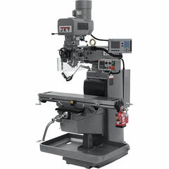 Jet - 10" Table Width x 50" Table Length, Electronic Variable Speed Control, 3 Phase Knee Milling Machine - 3 hp - USA Tool & Supply