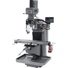 Jet - 9" Table Width x 49" Table Length, Electronic Variable Speed Control, 3 Phase Knee Milling Machine - 3 hp - USA Tool & Supply