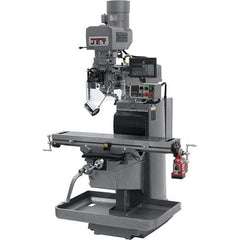 Jet - 10" Table Width x 50" Table Length, Electronic Variable Speed Control, 3 Phase Knee Milling Machine - 3 hp - USA Tool & Supply