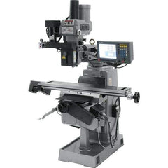 Jet - 9" Table Width x 49" Table Length, Electronic Variable Speed Control, 3 Phase Knee Milling Machine - R8 Spindle Taper, 3 hp - USA Tool & Supply