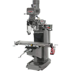 Jet - 10" Table Width x 50" Table Length, Electronic Variable Speed Control, 3 Phase Knee Milling Machine - R8 Spindle Taper, 3 hp - USA Tool & Supply