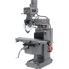 Jet - 10" Table Width x 50" Table Length, Electronic Variable Speed Control, 3 Phase Knee Milling Machine - 3 hp - USA Tool & Supply