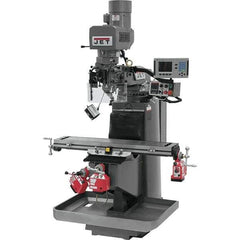 Jet - 9" Table Width x 49" Table Length, Electronic Variable Speed Control, 3 Phase Knee Milling Machine - 3 hp - USA Tool & Supply