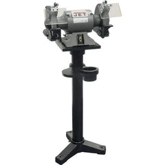 Jet - 8" Wheel Diam x 1" Wheel Width, 1 hp Bench Grinder - 1 Phase, 3,450 Max RPM, 115 Volts - USA Tool & Supply