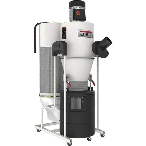 Jet - 1µm, 115 Volt Portable Dust Collector - 22" Long x 47" Deep x 67-9/16" High, 4" Connection Diam, 6,396' per min Air Flow - USA Tool & Supply