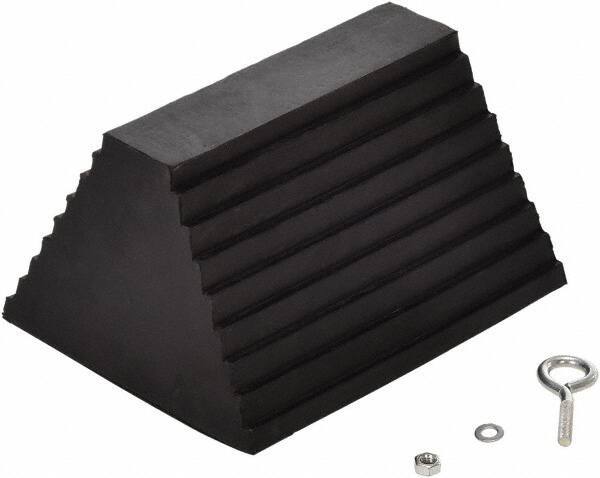 Vestil - 9-1/4" Wide x 6" High x 8" Deep, Rubber Wheel Chock - USA Tool & Supply