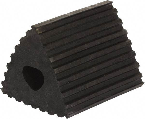 Vestil - 6-1/2" Wide x 4-3/4" High x 4-1/4" Deep, Rubber Wheel Chock - USA Tool & Supply