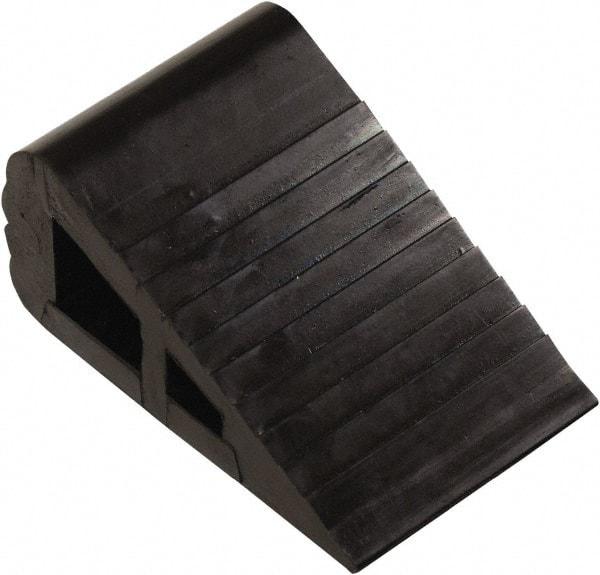 Vestil - 4" Wide x 3" High x 6-1/2" Deep, Rubber Wheel Chock - USA Tool & Supply