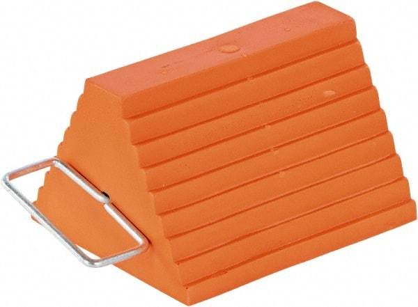 Vestil - 9-1/2" Wide x 8" High x 6" Deep, Urethane Wheel Chock - USA Tool & Supply