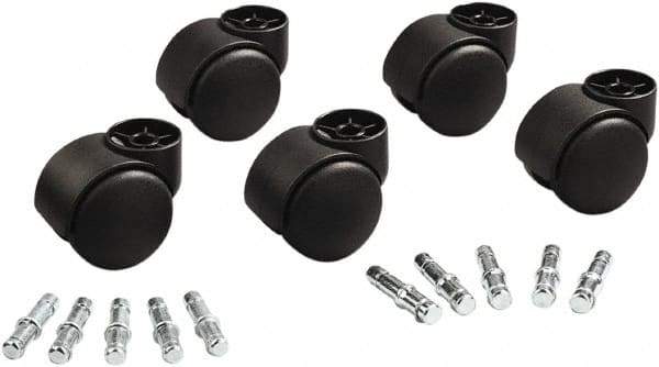 Master Caster - Matte Black Caster Set - For Office & Home Furniture - USA Tool & Supply