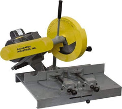 Kalamazoo - 10" Blade Diam, 5/8" Arbor Hole, Miter Chop & Cutoff Saw - 3,450 RPM, 3 hp, 220/440 Volts, 1 or 3 Phase - USA Tool & Supply