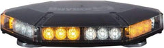 Buyers Products - Variable Flash Rate, Vacuum-Magnetic Mount Emergency LED Lightbar Assembly - Powered by DC, Amber & Clear - USA Tool & Supply